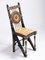 Kleiner italienischer Jugendstil Stuhl und Hocker von Carlo Bugatti, 2er Set 6