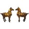 Cavalli in bronzo dorato, XX secolo, set di 2, Immagine 1