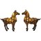 Chevaux en Bronze Doré, 20ème Siècle, Set de 2 1