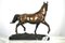 Cheval en Bronze sur Socle en Marbre, 20ème Siècle 3