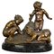 French Sculpture of Children in Bronze, Image 1