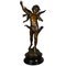 Bronze Cupid Statue on Marble Base, Image 1