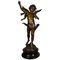 Statua di Cupido in bronzo su base in marmo, Immagine 1
