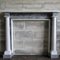 19th Century White Bardiglio Marble Column Fireplace 3