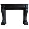19th Century French Napoleonic Black Marble Fireplace 1
