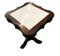 Chinesischer Tisch aus geschnitztem Hartholz mit Marmorplatte, 19. Jh 2