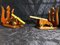 Bronze Cannons with Mahogany Stands, 19th Century, Set of 2, Image 2