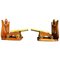 Bronze Cannons with Mahogany Stands, 19th Century, Set of 2 1