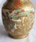 19th Century Japanese Meiji Period Satsuma Ceramic Vases with Geometric Design, Set of 2 2
