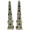 Italienische Obelisken aus handbemaltem Porzellan, 20. Jh., 2er Set 1