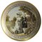 Large 20th Century Viennese Charger Plate or Wall Plaque in Porcelain Depicting Lady and Gentleman 1