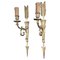 19th Century Empire Arrow and Sheath Wall Sconces in Ormolu, Set of 2, Image 1