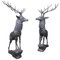 20th Century Life-Sized Bronze Stags on Rocks, Set of 2 1