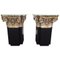 18th Century White Marble and Gilt Columns, Set of 2, Image 1