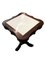 Chinesischer Tisch aus geschnitztem Hartholz mit Marmorplatte, 19. Jh 3