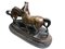 French Patinated Bronze Miniature Figure of Two Horses by P. J. Mene, Image 11