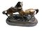Figura francesa en miniatura de bronce patinado de dos caballos de PJ Mene, Imagen 10