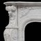 Repisa de chimenea Luis XVI de mármol de Carrara blanco esculpido, Imagen 2