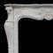 19th Century Louis XVI Fireplace Mantel in Sculpted White Carrara Marble 5
