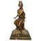 Dame en Bronze de Style Néoclassique sur Socle Détaillé, 20ème Siècle 1