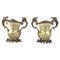 20th Century French Porcelain and Ormolu Twin-Handled Urns, Set of 2 1