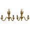 Applique a due braccia in bronzo dorato, XIX secolo, set di 2, Immagine 1