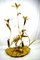 Italian Golden Brass Crane or Heron and Flower Floor Lamp from Cittone Oggi, 1960s 3