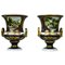 20th Century Hand-Painted Deep Blue and Gilt Sieve Vases, Set of 2, Image 1