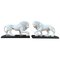 Marble Lion Gatekeeper Statues, Set of 2, Image 1