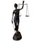 Statue Lady Justice en Bronze avec Balance, 20ème Siècle 1