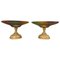 Colored Glass Tazze, 20th Century, Set of 2 1