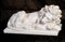 Large Marble Lion Statues, 20th Century, Set of 2 2