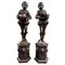 Large Bronze Elizabethan Page Boy Fountain Statues, 20th Century, Set of 2, Image 1