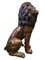 Sitzende Löwen aus gegossener Bronze, 20. Jh., 2er Set 4
