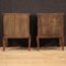 Italian Bedside Tables in Walnut, Burl, Maple and Fruitwood, Set of 2 10