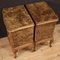 Italian Bedside Tables in Walnut, Burl, Maple and Fruitwood, Set of 2 7