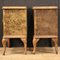 Italian Bedside Tables in Walnut, Burl, Maple and Fruitwood, Set of 2 5