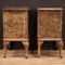 Italian Bedside Tables in Walnut, Burl, Maple and Fruitwood, Set of 2 4