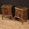 Italian Bedside Tables in Walnut, Burl, Maple and Fruitwood, Set of 2 2