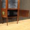 English Half-Moon Display Cabinet in Mahogany and Maple, 20th-Century 8