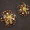 French Wall Lights in Golden Metal with Colored Glass, 20th-Century, Set of 2 10