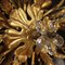 Französische Wandlampen aus goldenem Metall mit farbigem Glas, 20. Jh., 2er Set 5