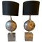 Chromed Steel Table Lamps from Maison Barbier, 1970s, Set of 2, Image 1