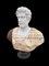 20th Century Bust of Roman Figure Carved in White Carrara and African Onyx Marble, Image 6