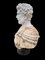 Busto di figura romana scolpita in marmo bianco di Carrara e onice africano, XX secolo, Immagine 10