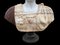 Busto di figura romana scolpita in marmo bianco di Carrara e onice africano, XX secolo, Immagine 8