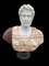 20th Century Bust of Roman Figure Carved in White Carrara and African Onyx Marble 2