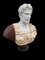 20th Century Bust of Roman Figure Carved in White Carrara and African Onyx Marble 3