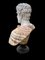 Busto di figura romana scolpita in marmo bianco di Carrara e onice africano, XX secolo, Immagine 9