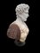Busto di figura romana scolpita in marmo bianco di Carrara e onice africano, XX secolo, Immagine 5